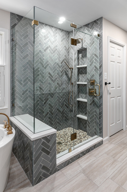 The glass shower